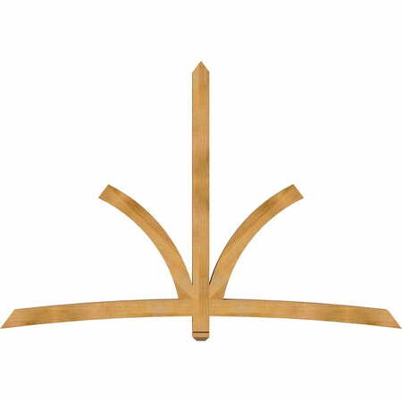 Ekena Millwork Davenport Rough Sawn Timber Gable Bracket, Western Red Cedar, 96"W x 64"H x 4"D x 4"F, 16/12 Pitch GBW096X64X0404DAV00RWR